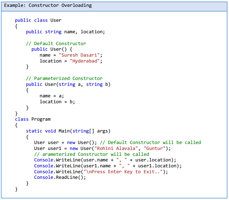 Constructor Overloading